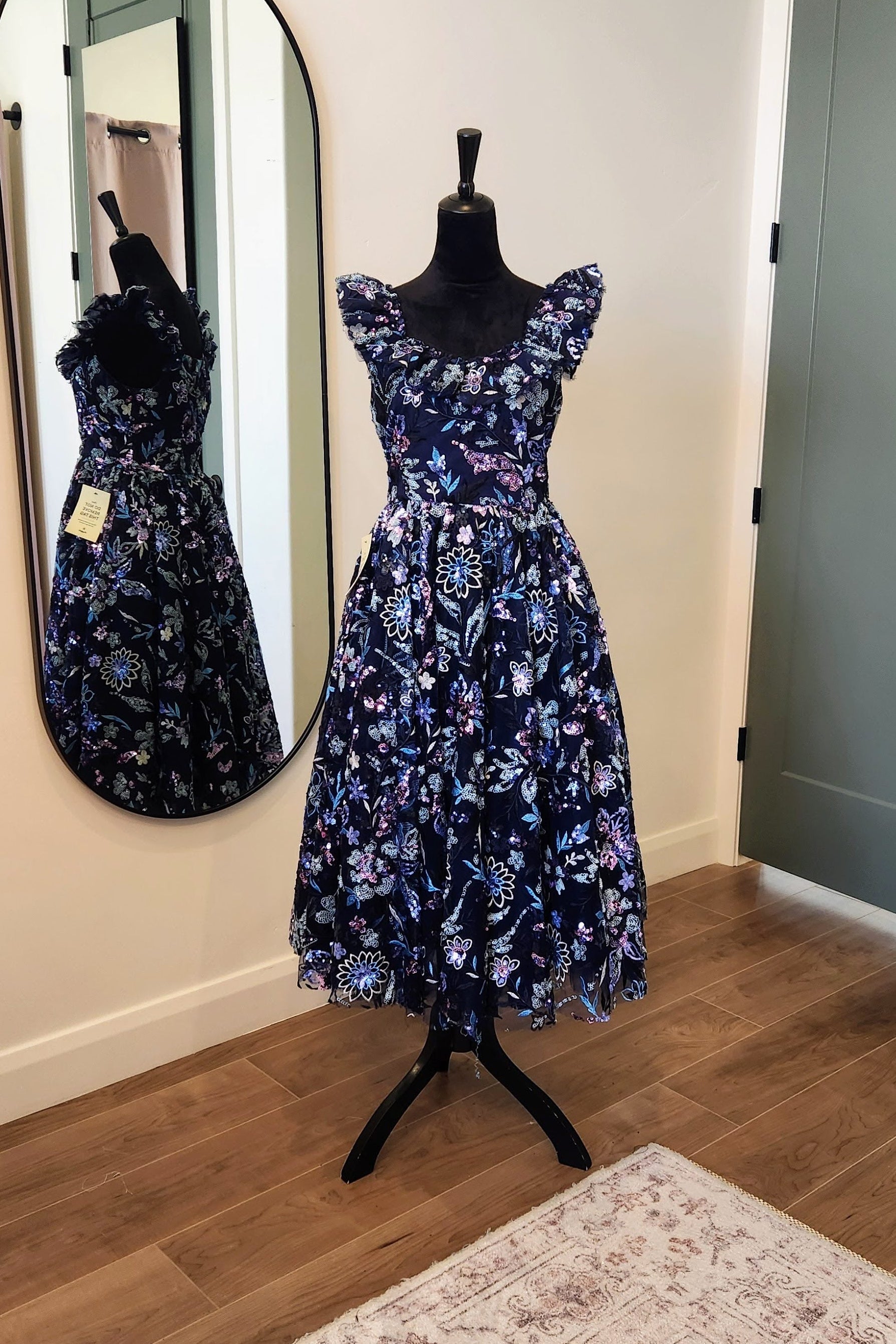 JessaKae Navy Sequin Floral Chrissy