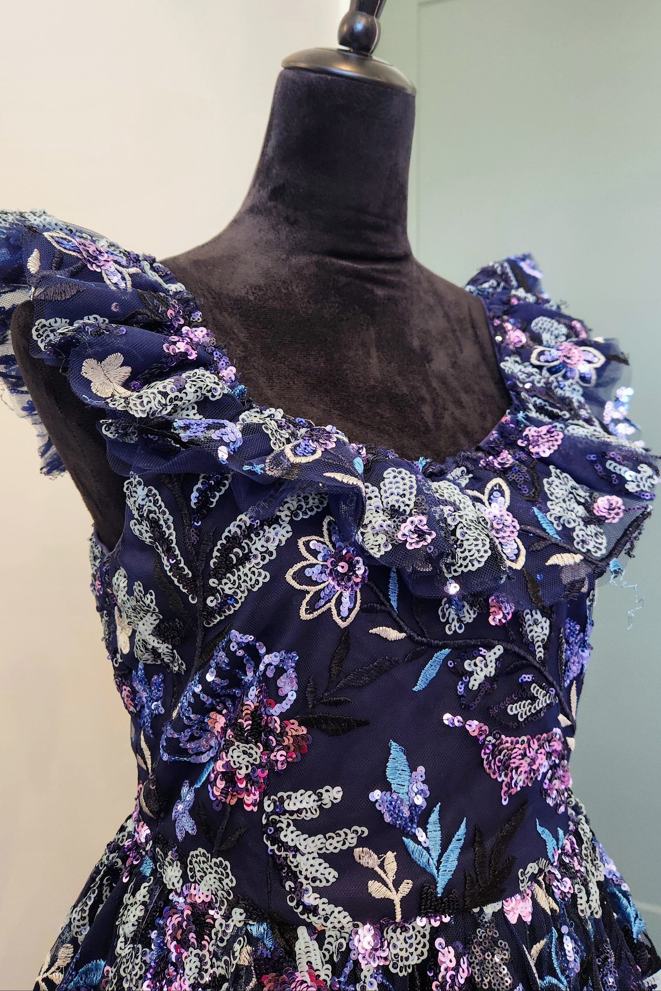 JessaKae Navy Sequin Floral Chrissy