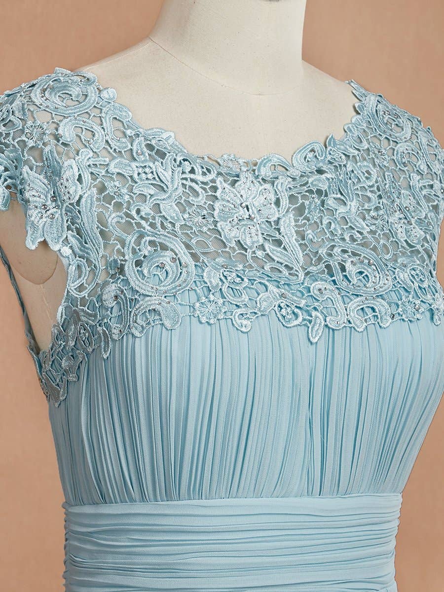 Lacey Chiffon Evening Party Gown