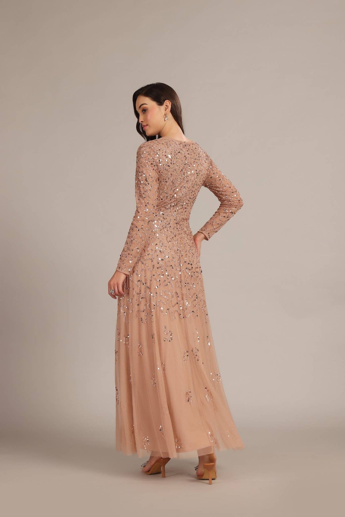 Sylvia Maxi Dress in Mink