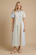 Meadow Patchwork Midi Dress