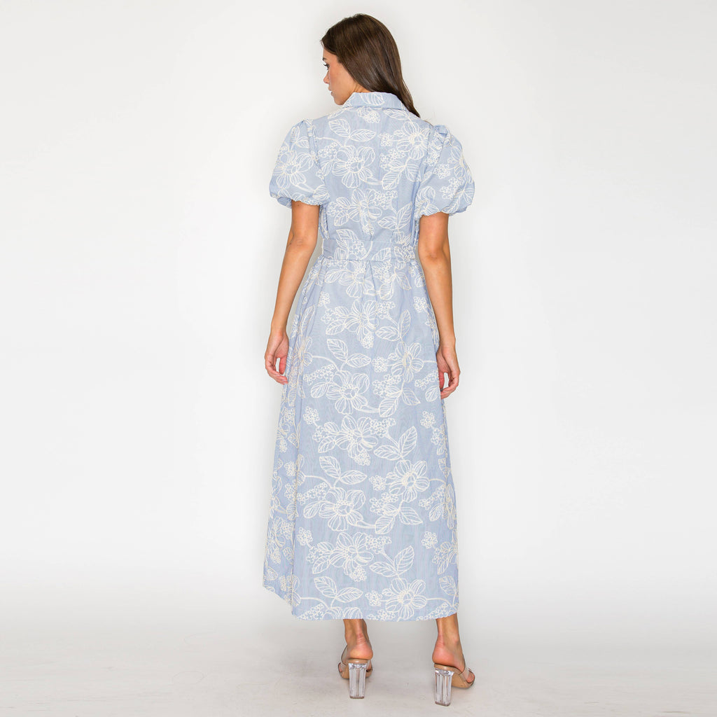 Bluebell Garden Stripe Midi Dress - LWD3482