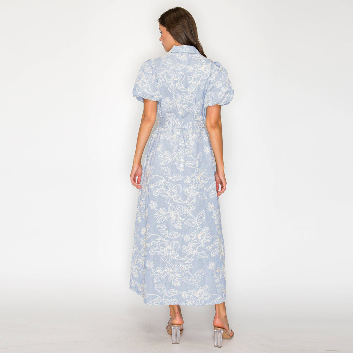 Bluebell Garden Stripe Midi Dress - LWD3482