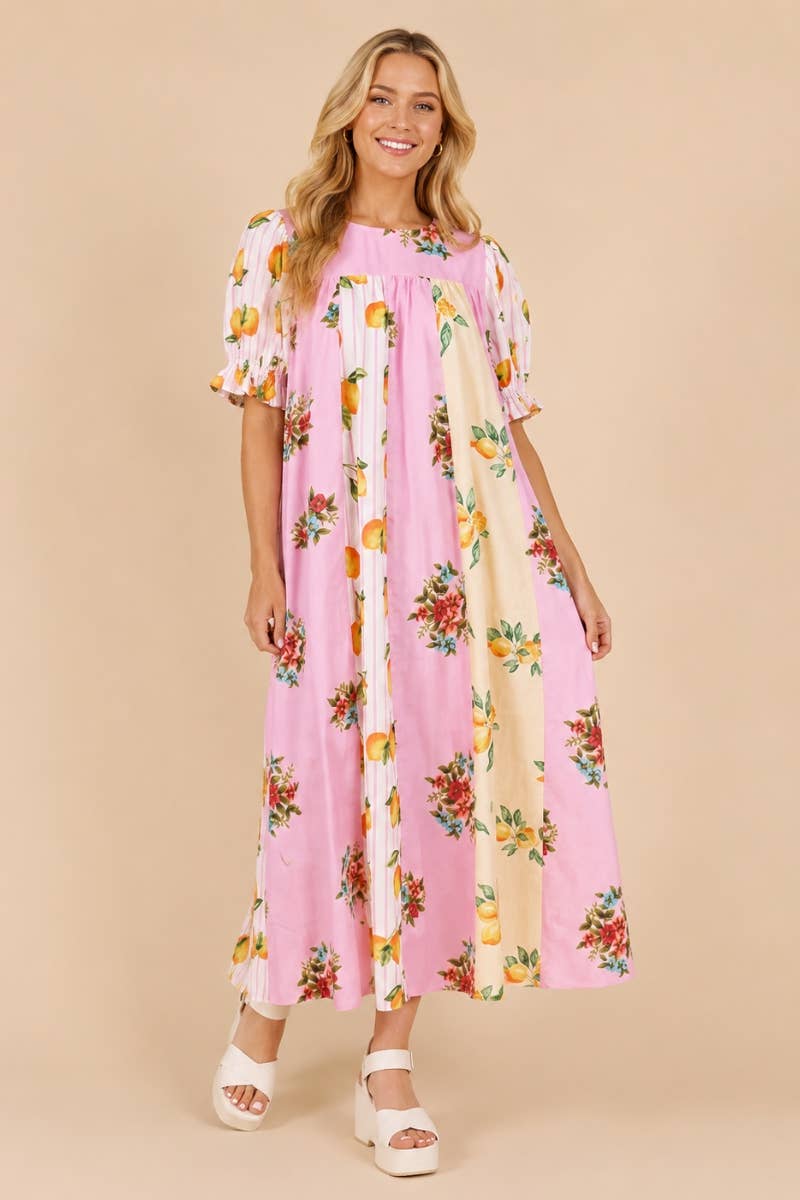 Patchwork Midi Dress