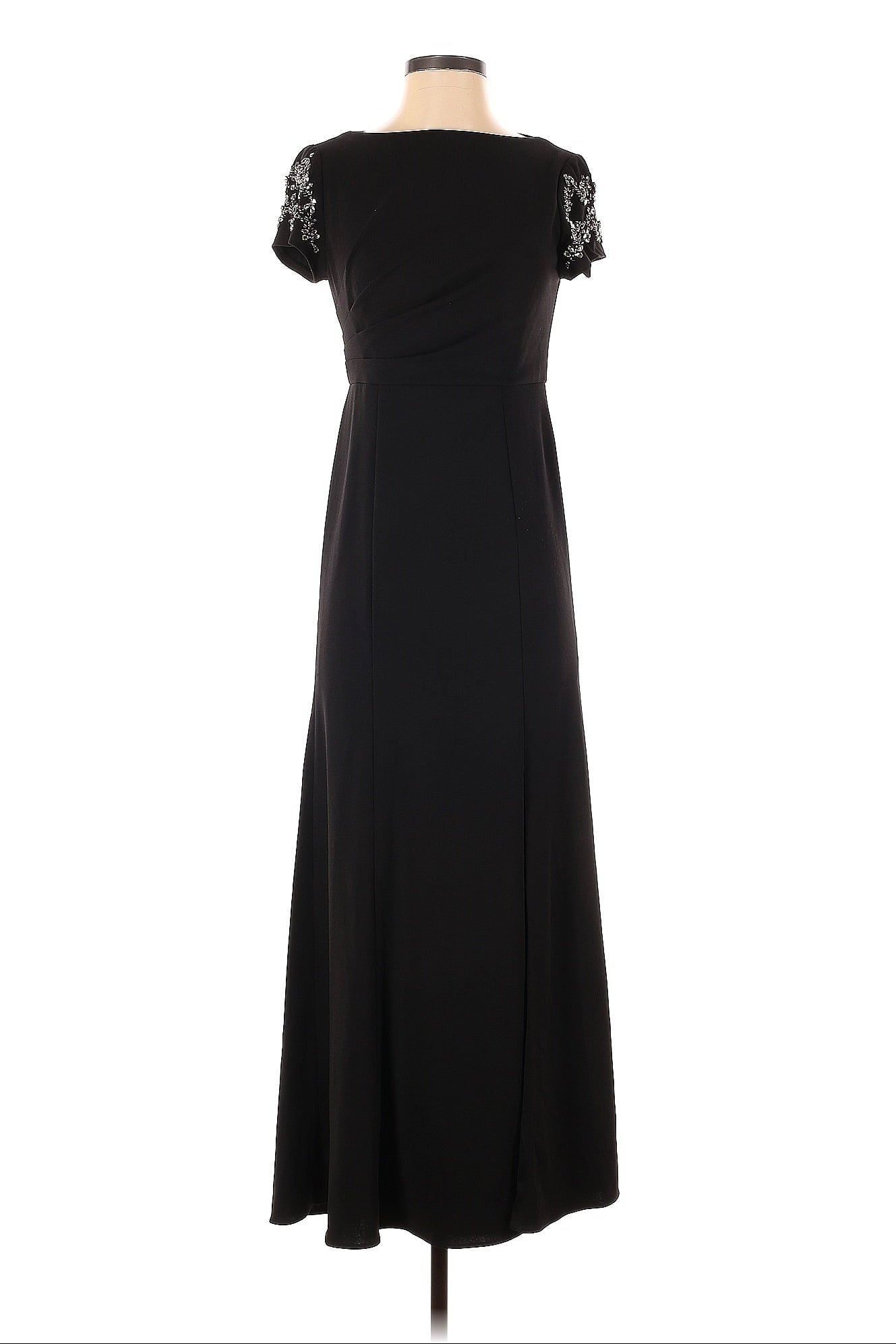 Adrianna Papell Black Embellished Maxi Dress