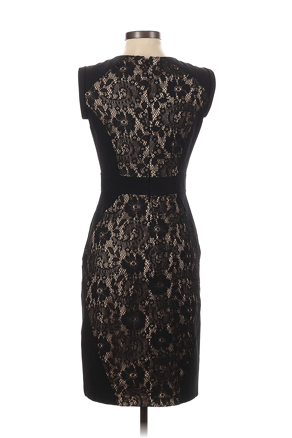 Adrianna Papell Black Lace Pencil Dress