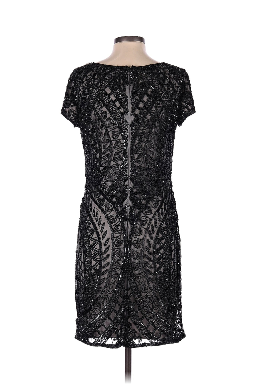 Adrianna Papell Black Beaded Coctail Dress