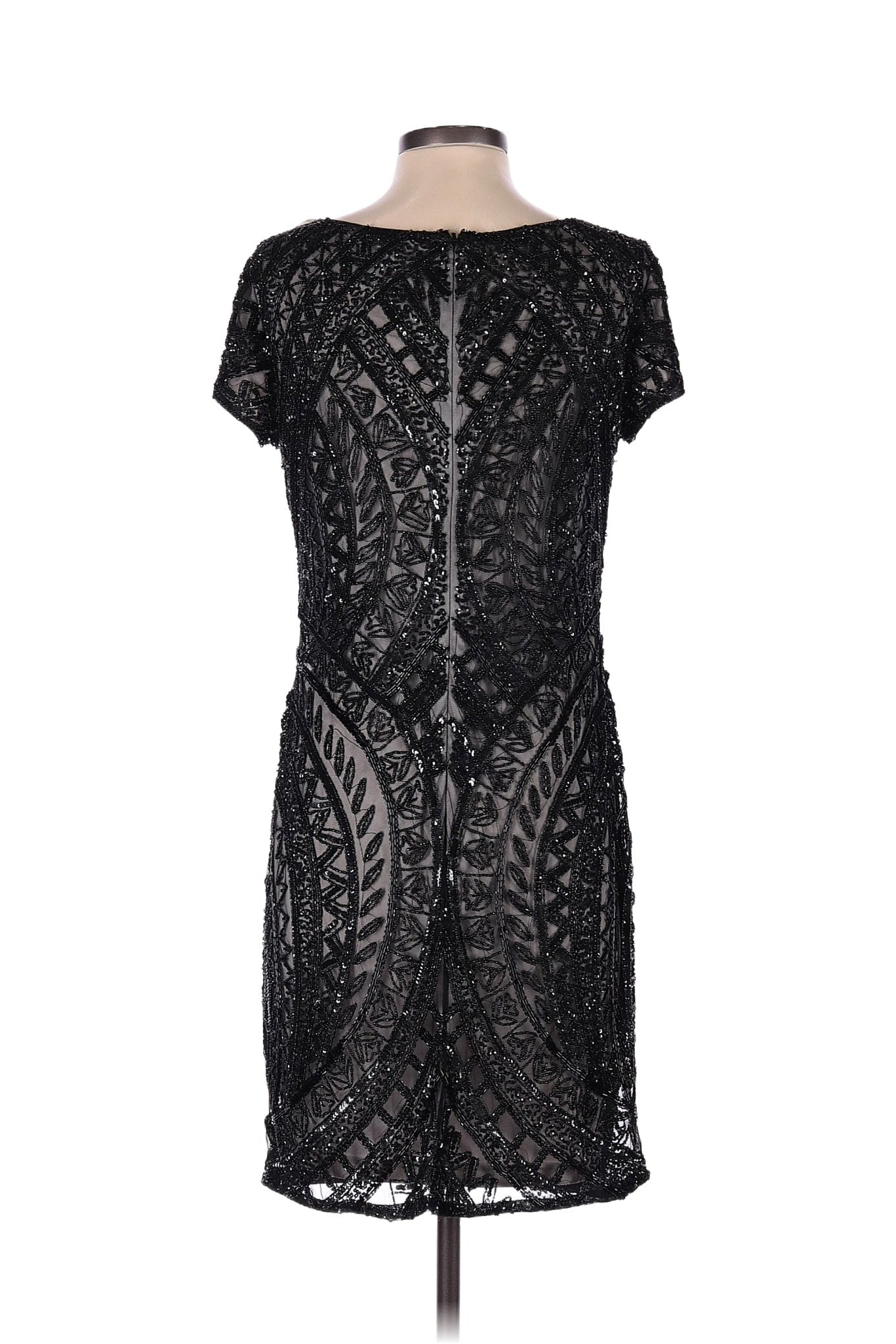 Adrianna Papell Black Beaded Coctail Dress