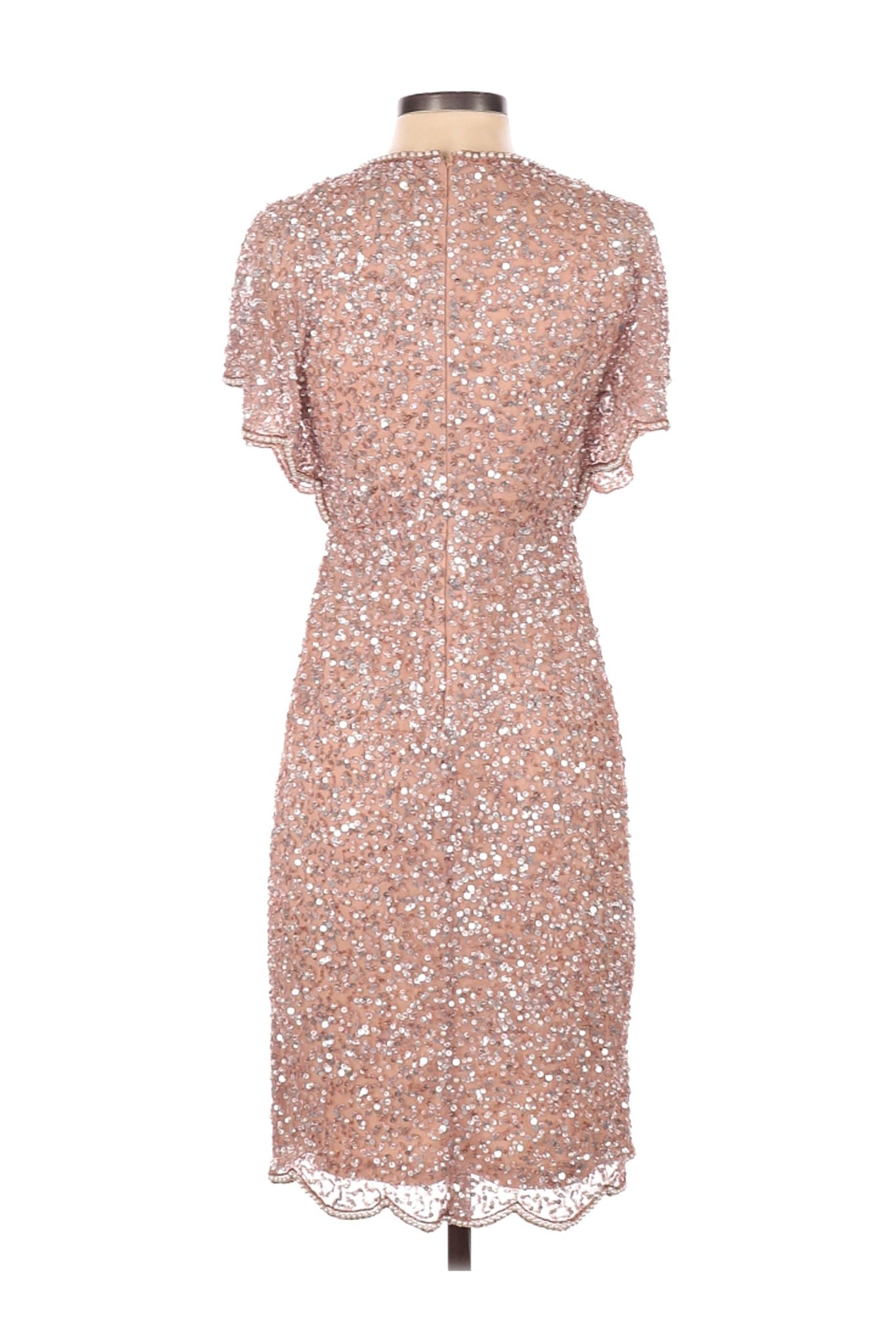Adrianna Papell Blush Sequin Cocktail Dress