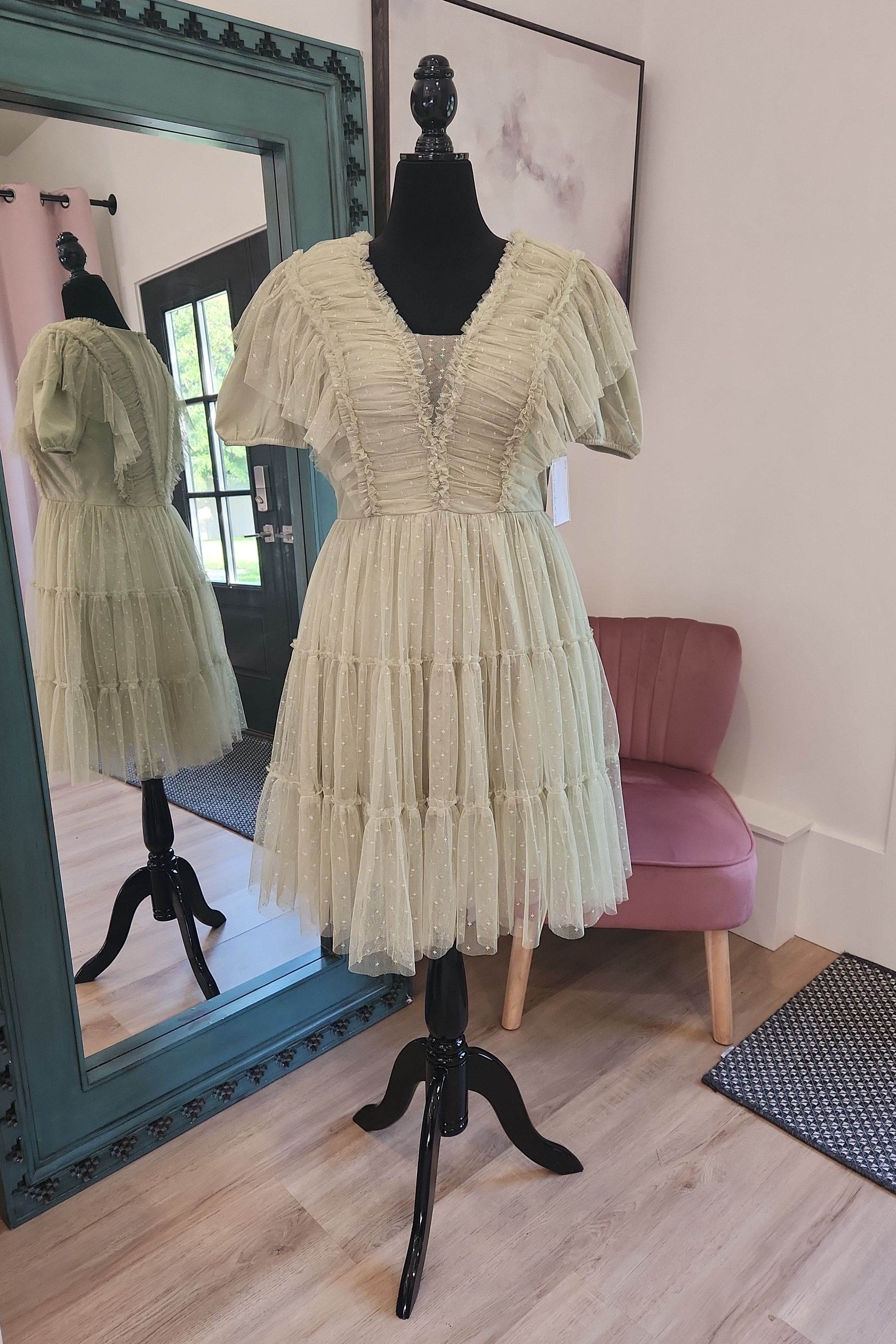 JessaKae Veronica Light Green Tulle Dress