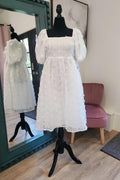 White Textured Dress