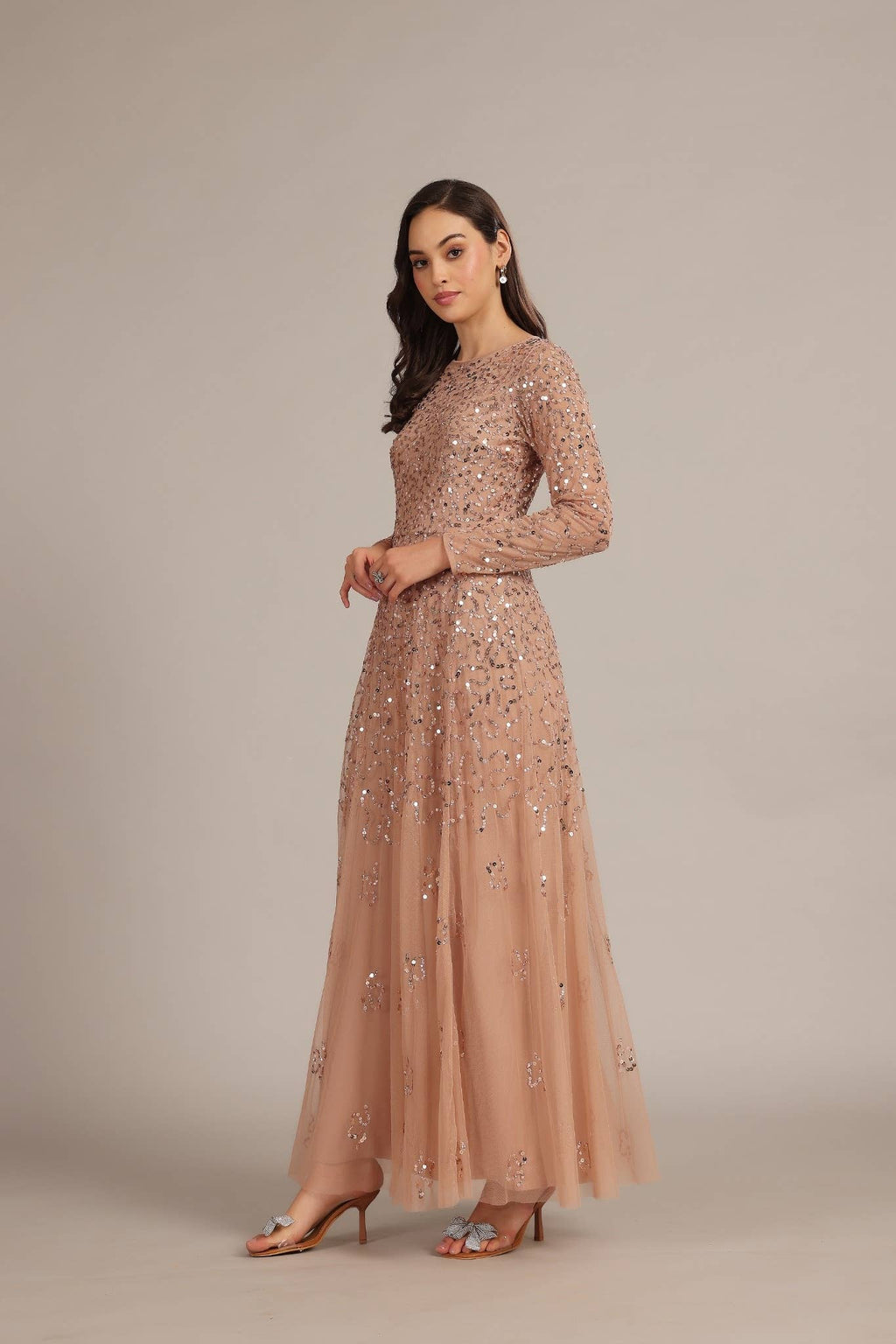Sylvia Maxi Dress in Mink