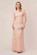 Scoop Back Sequin Gown