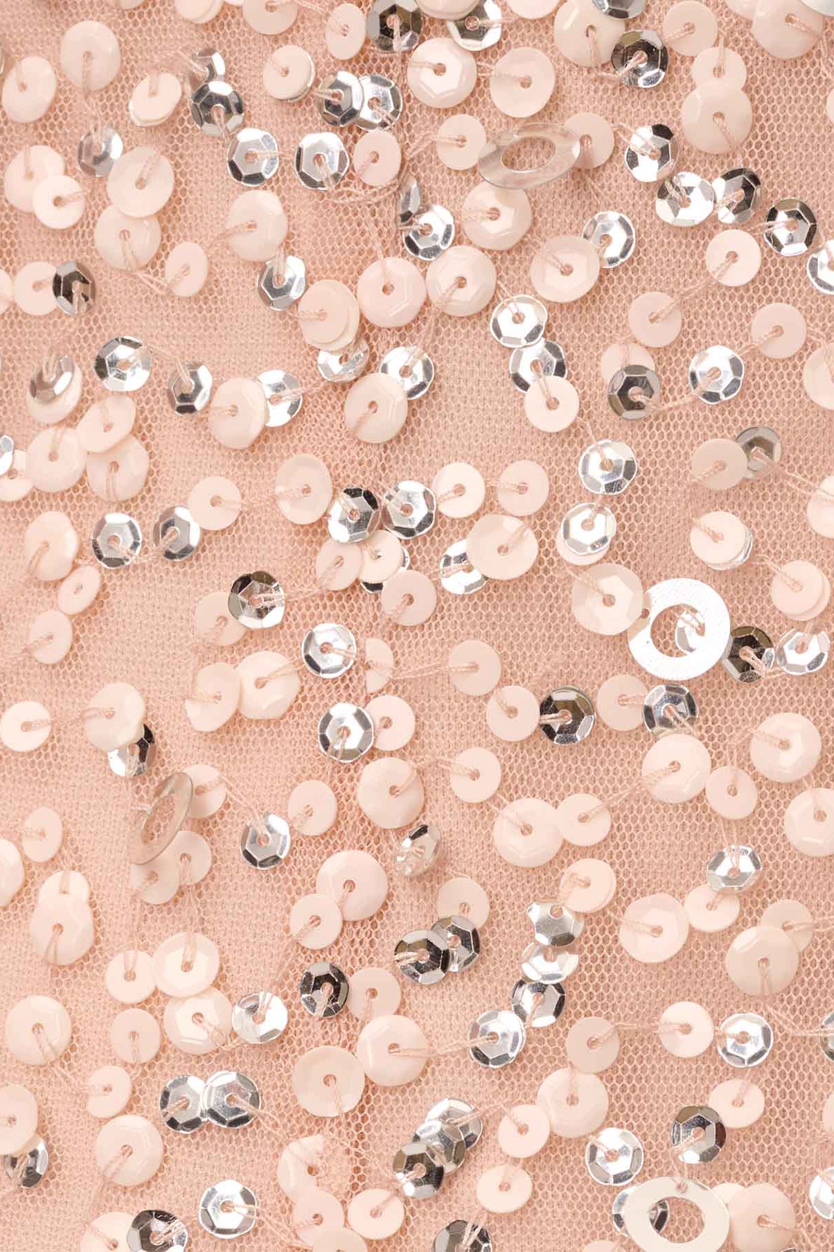 Scoop Back Sequin Gown