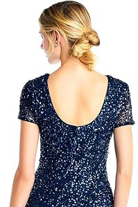 Scoop Back Sequin Gown