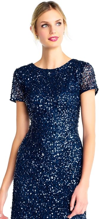 Scoop Back Sequin Gown