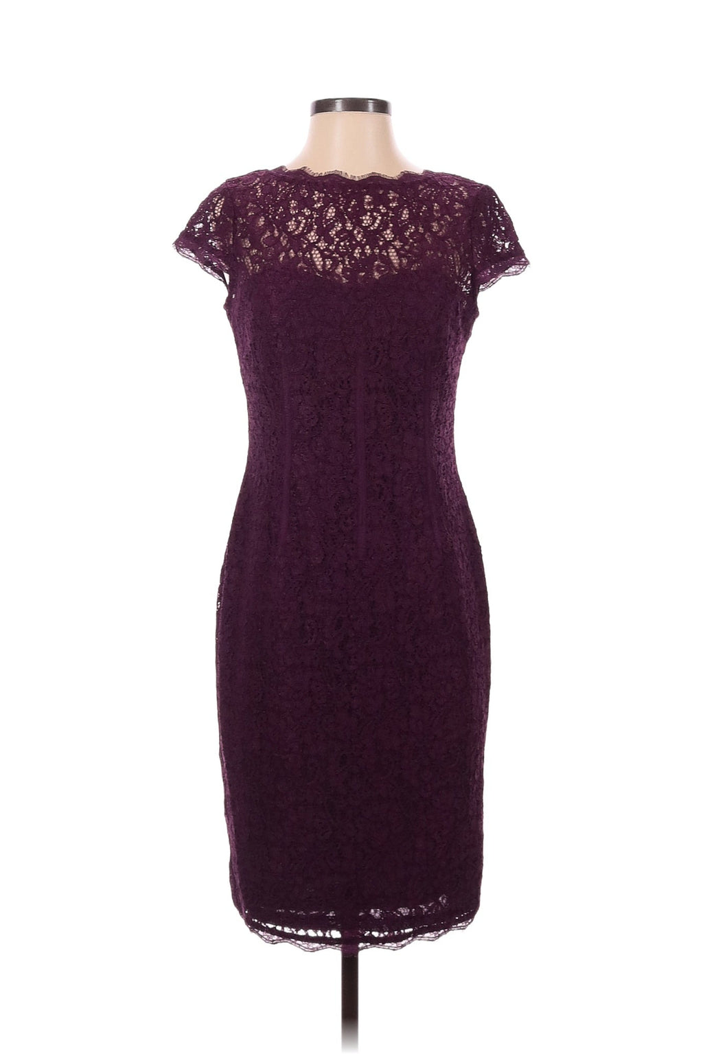 Adrianna Papell Purple Lace Dress