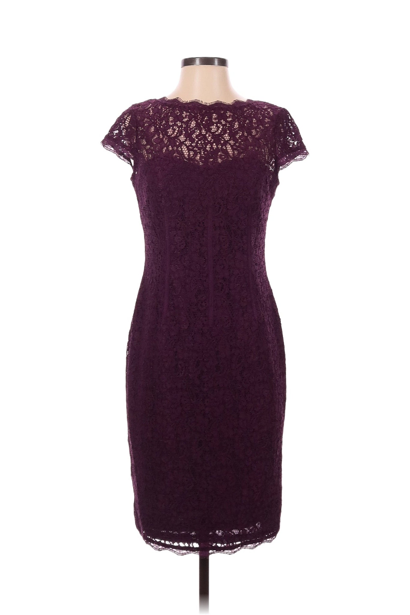 Adrianna Papell Purple Lace Dress