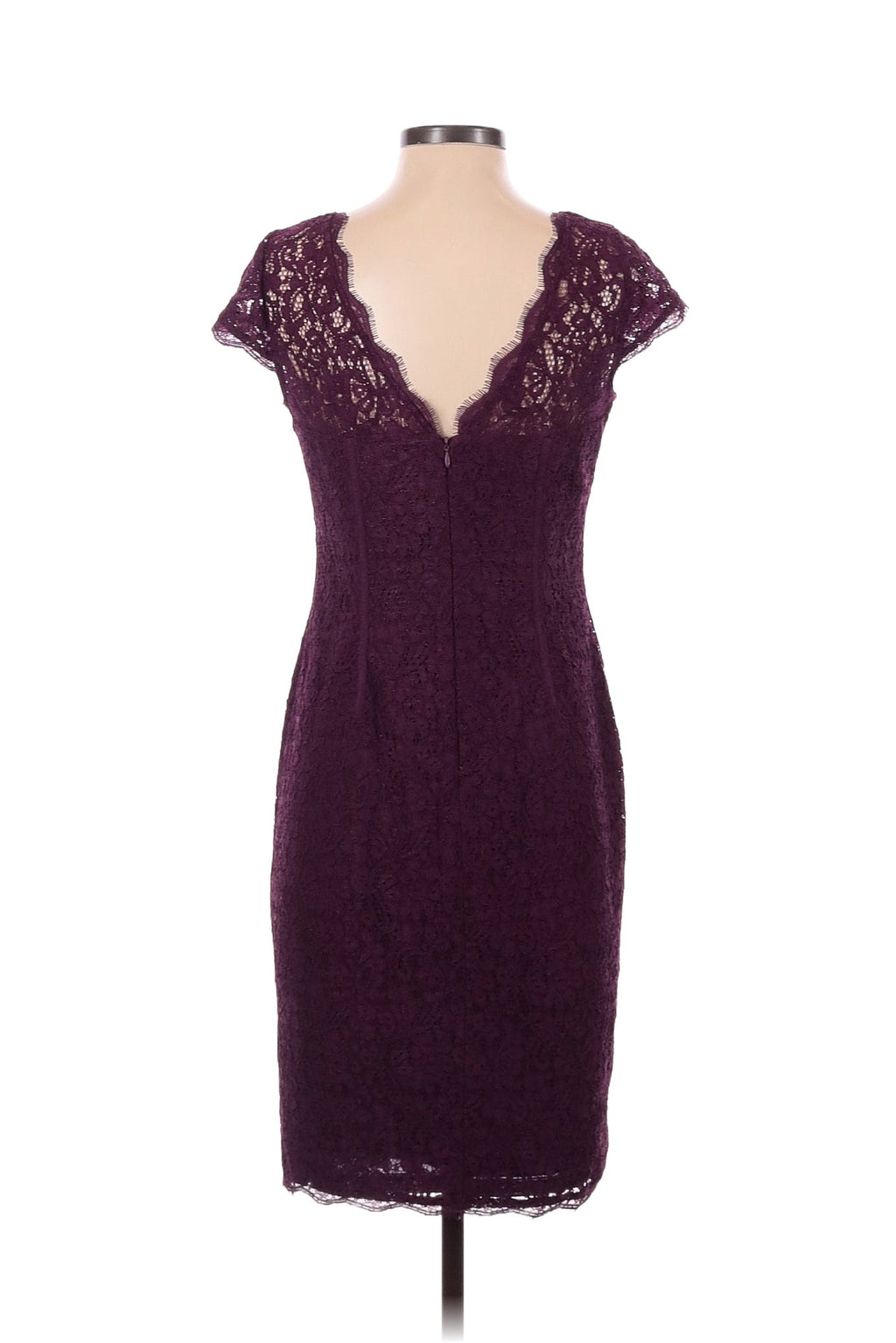Adrianna Papell Purple Lace Dress