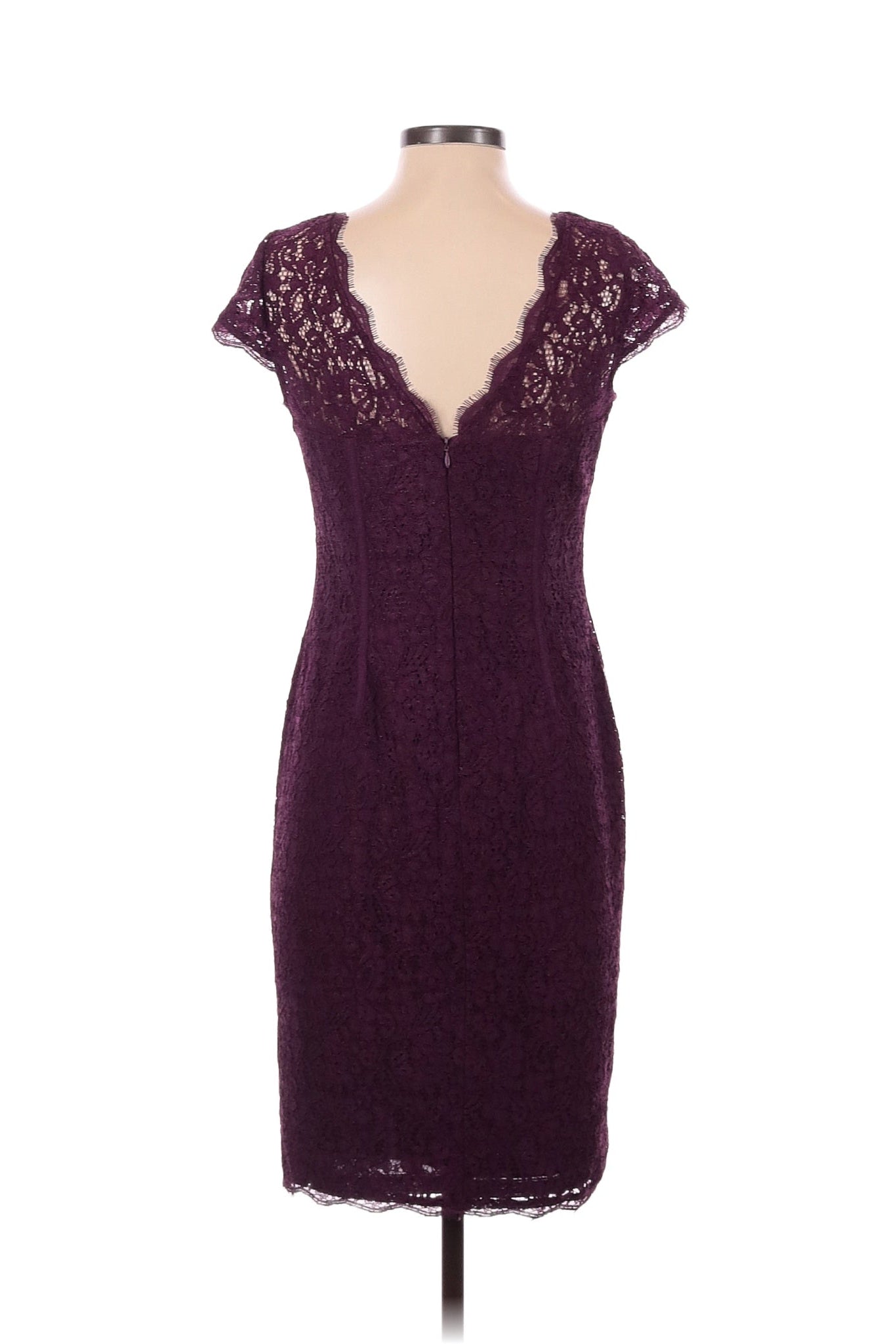 Adrianna Papell Purple Lace Dress