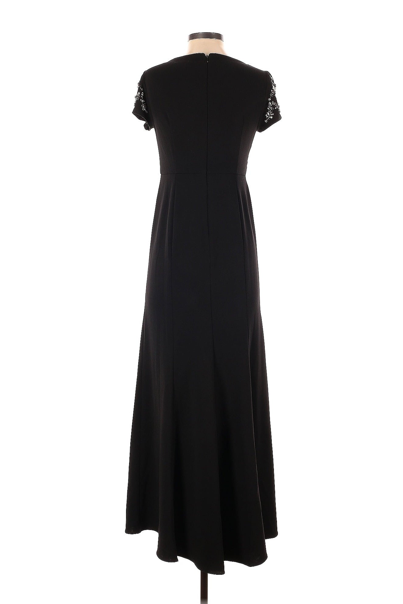 Adrianna Papell Black Embellished Maxi Dress