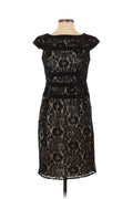 Adrianna Papell Black Lace Coctail Dress