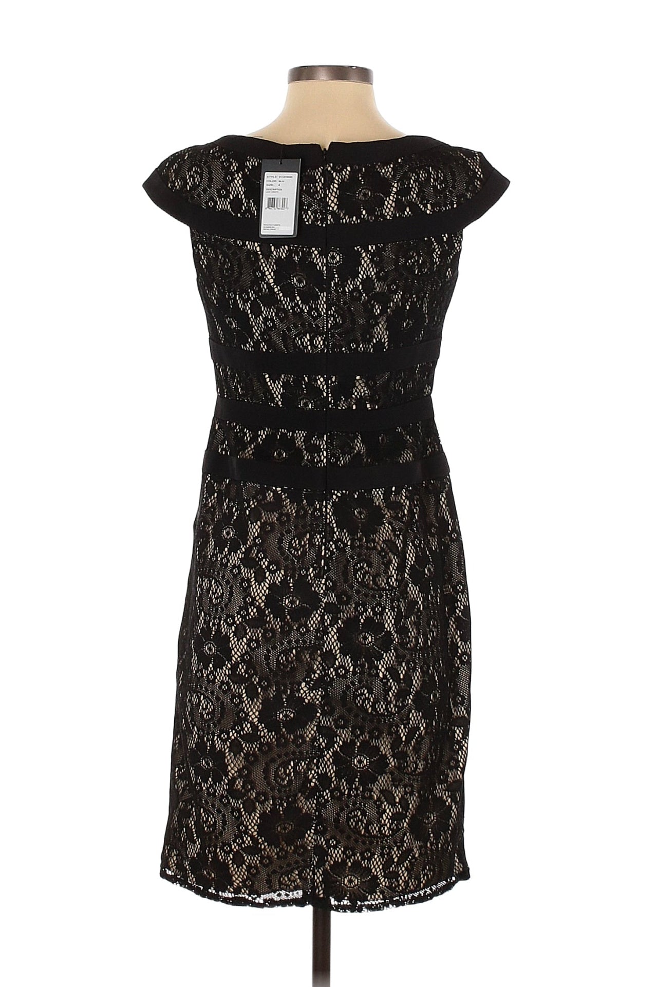 Adrianna Papell Black Lace Coctail Dress