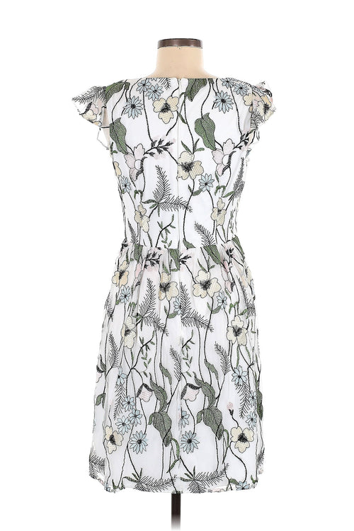 Adrianna Papell Floral Embroidered Dress