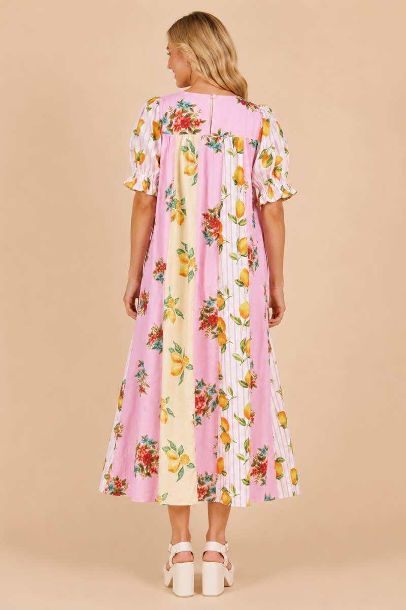 Patchwork Midi Dress