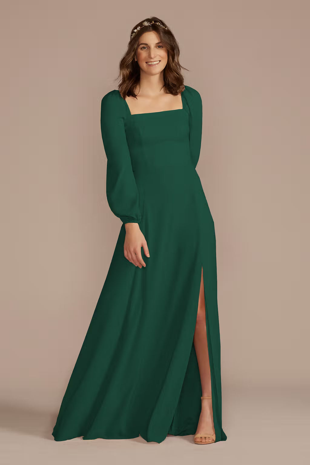 Long Sleeve Chiffon Dress