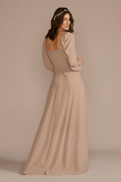 Long Sleeve Chiffon Dress
