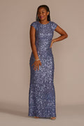 Cap Sleeve Sequin Sheath Dress