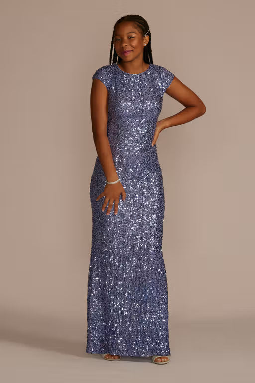 Cap Sleeve Sequin Sheath Dress