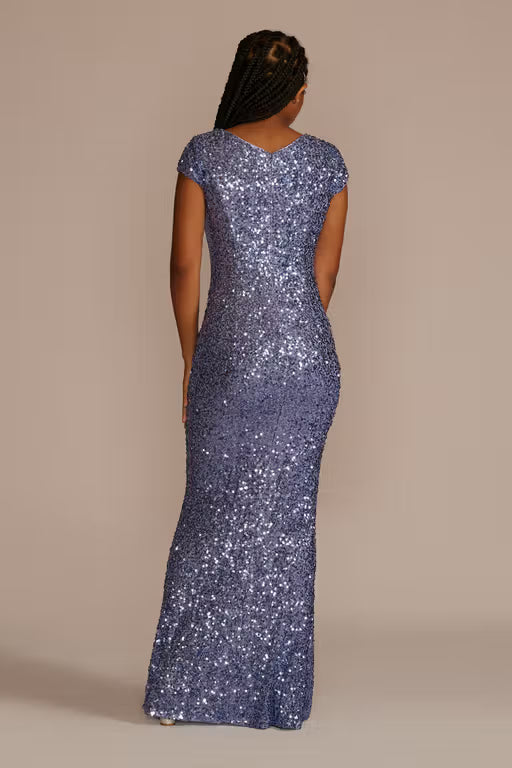 Cap Sleeve Sequin Sheath Dress