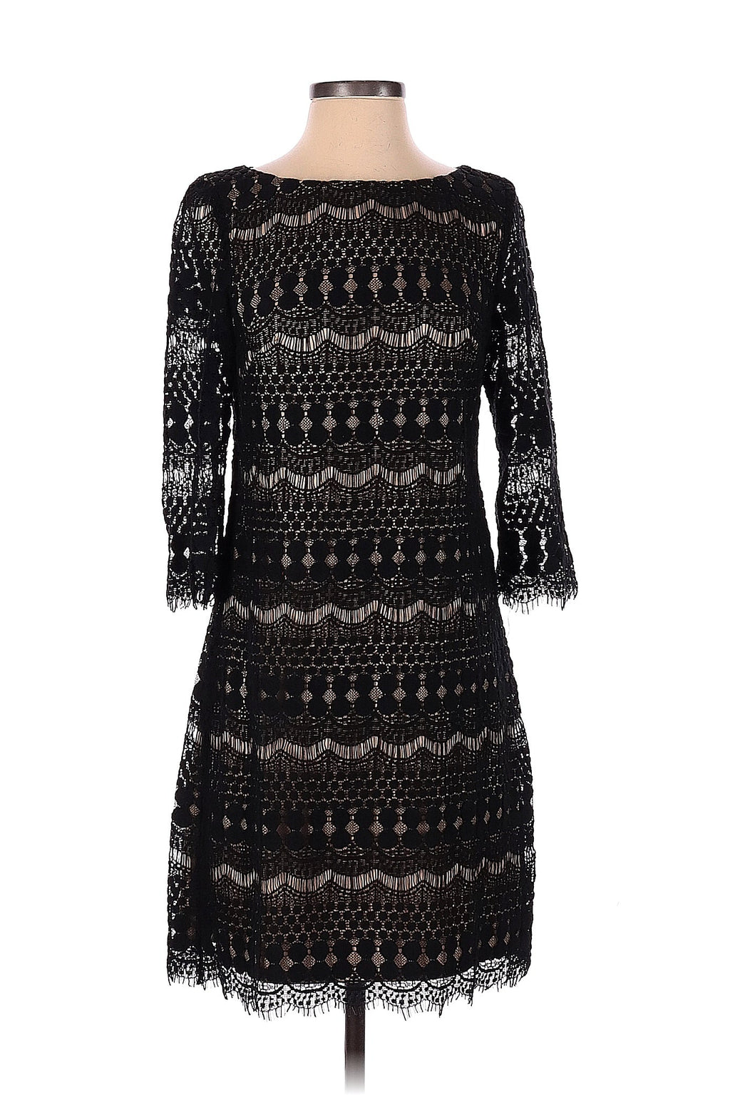 Jessica Howard Black Lace Shift Dress