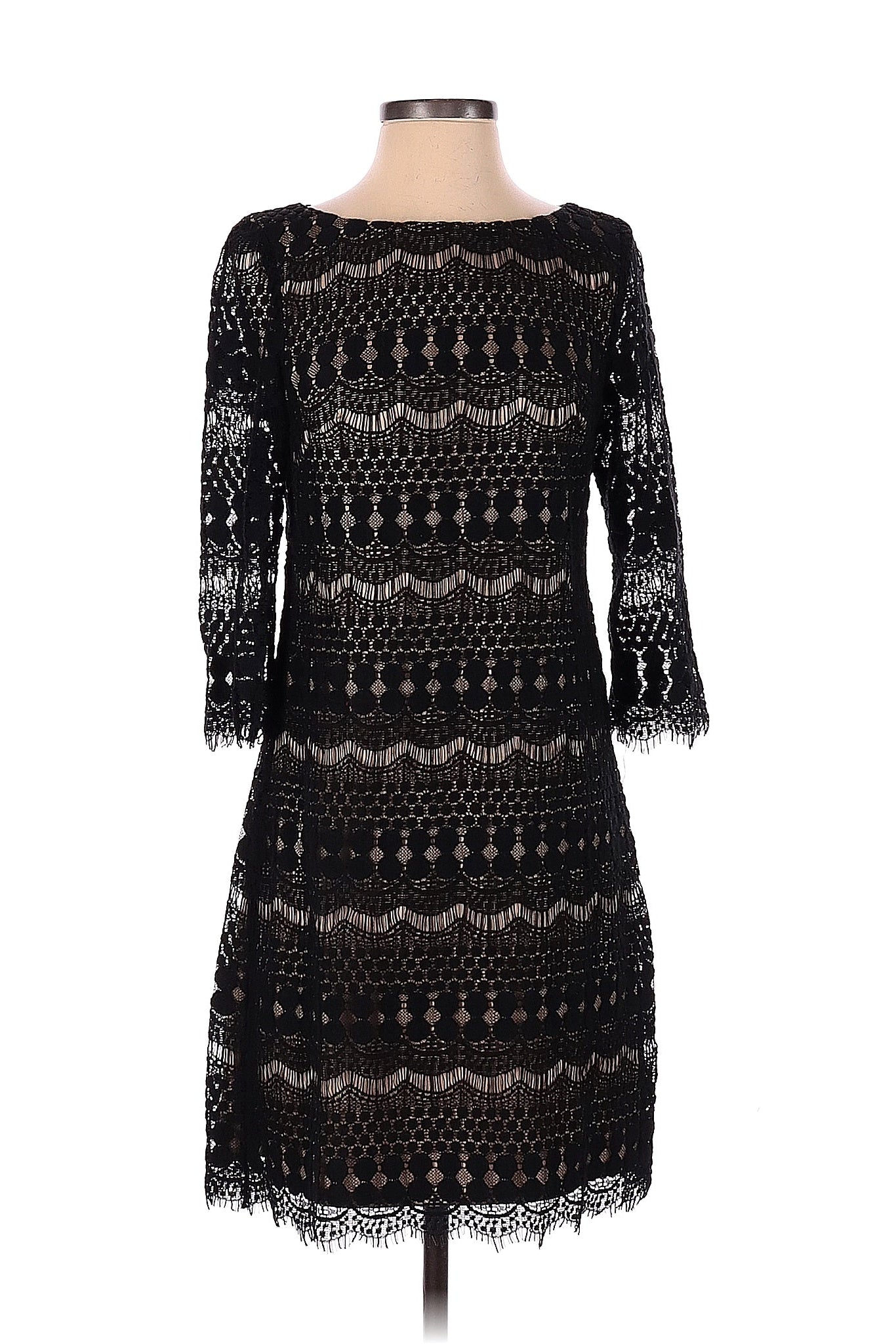 Jessica Howard Black Lace Shift Dress