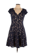 Eliza J Black Fit & Flare Lace Dress