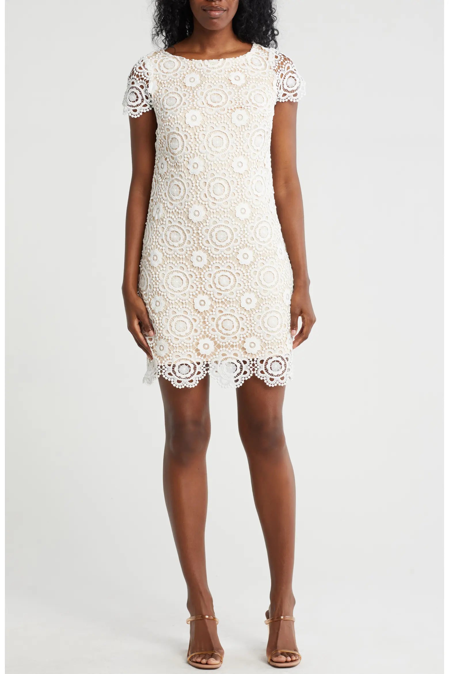 Scalloped Lace Bodycon Dress