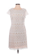 Eliza J Off White Lace Cap Sleeve Dress
