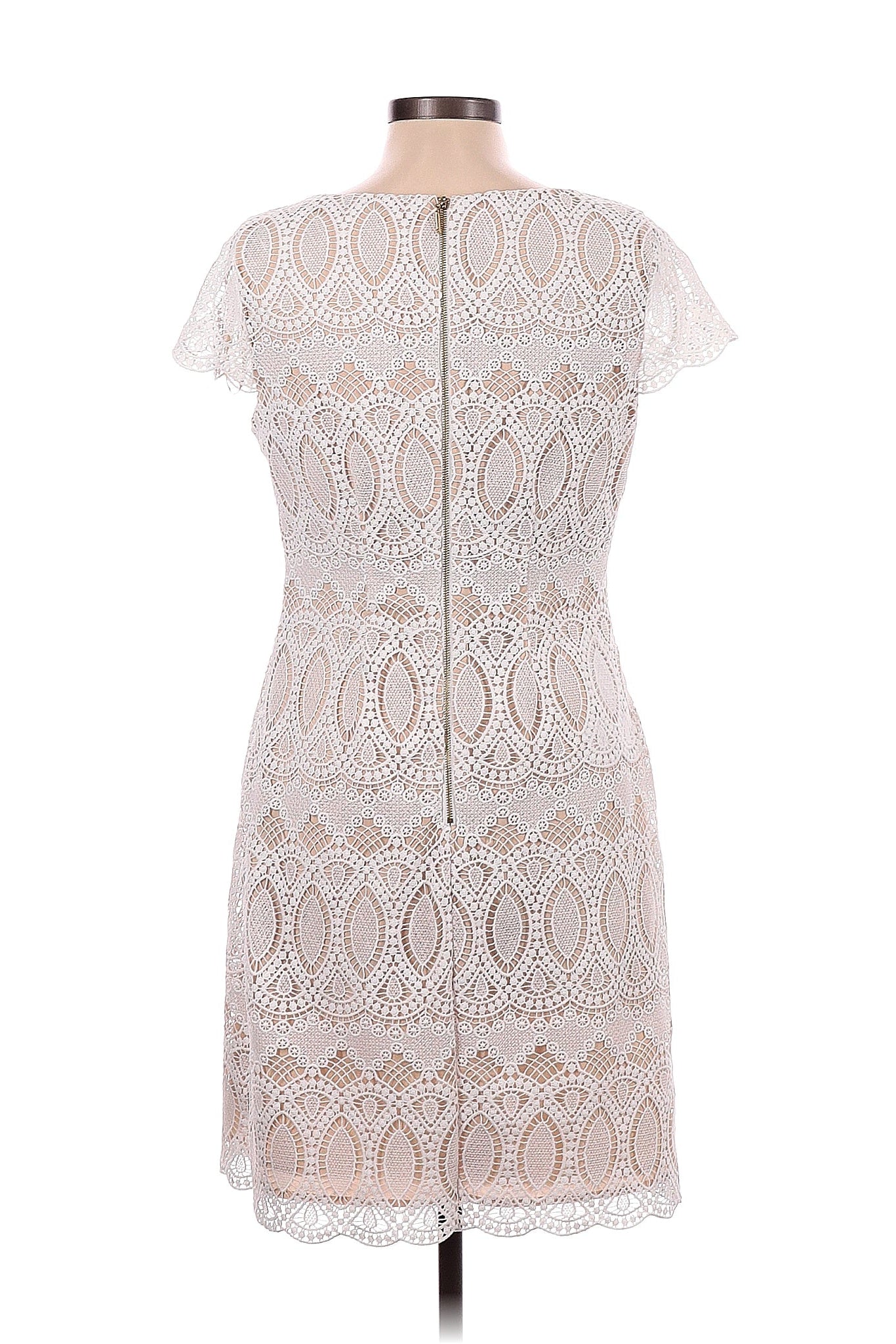 Eliza J Off White Lace Cap Sleeve Dress