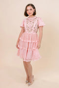 Ivy City Ingrid Pink Lace Dress
