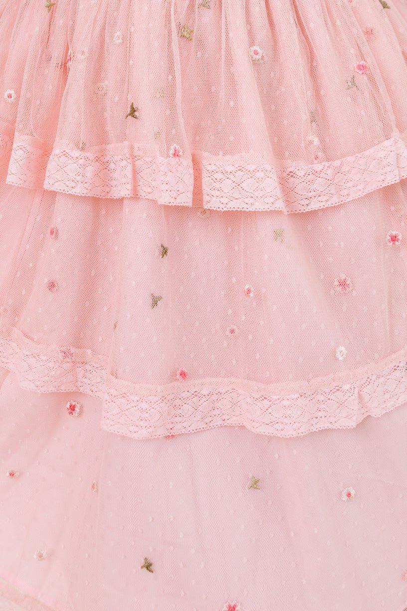 Ivy City Ingrid Pink Lace Dress