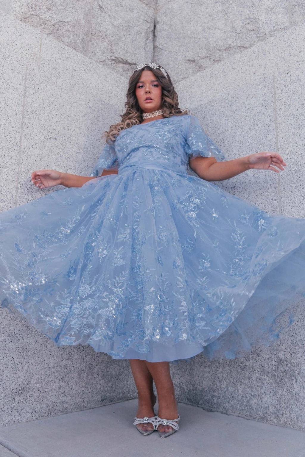 JessaKae Elsa Blue Sequin Dress