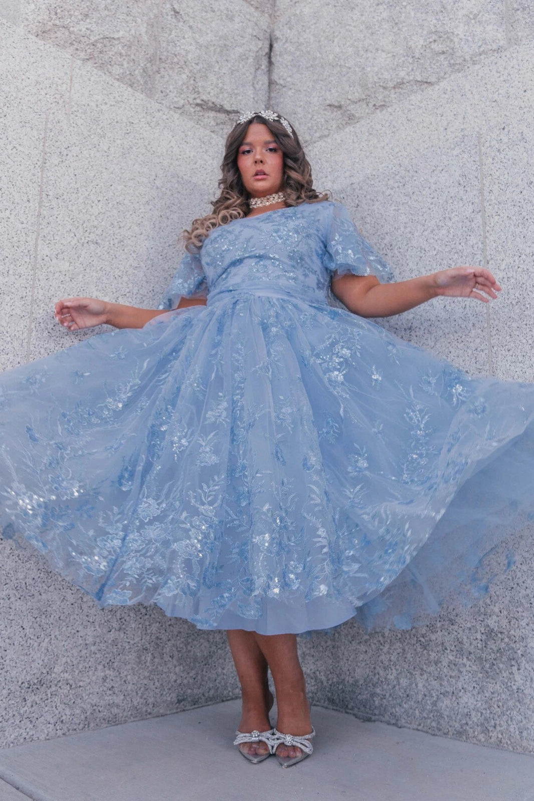 JessaKae Elsa Blue Sequin Dress