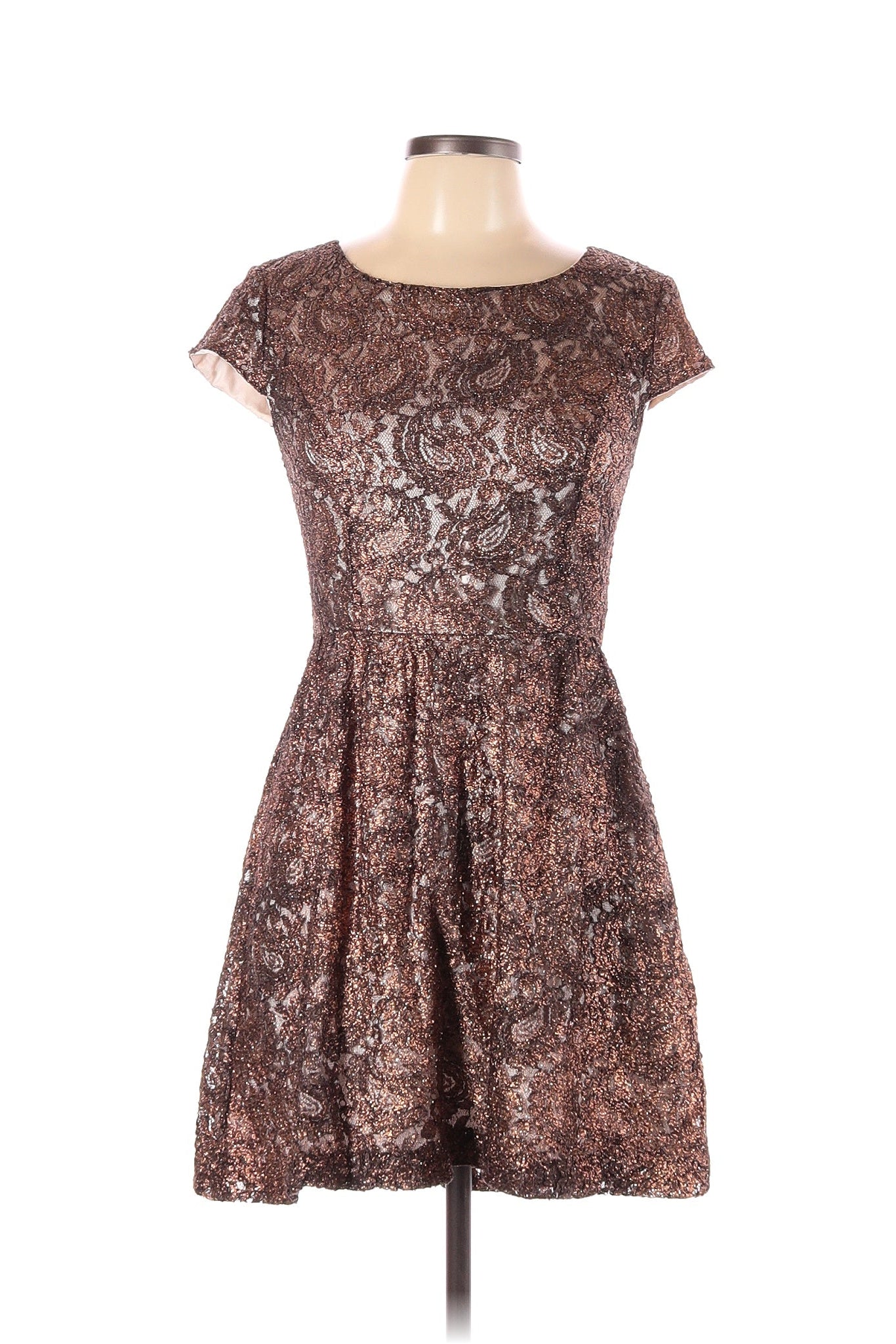 Kensie Bronze A-line Short Dress