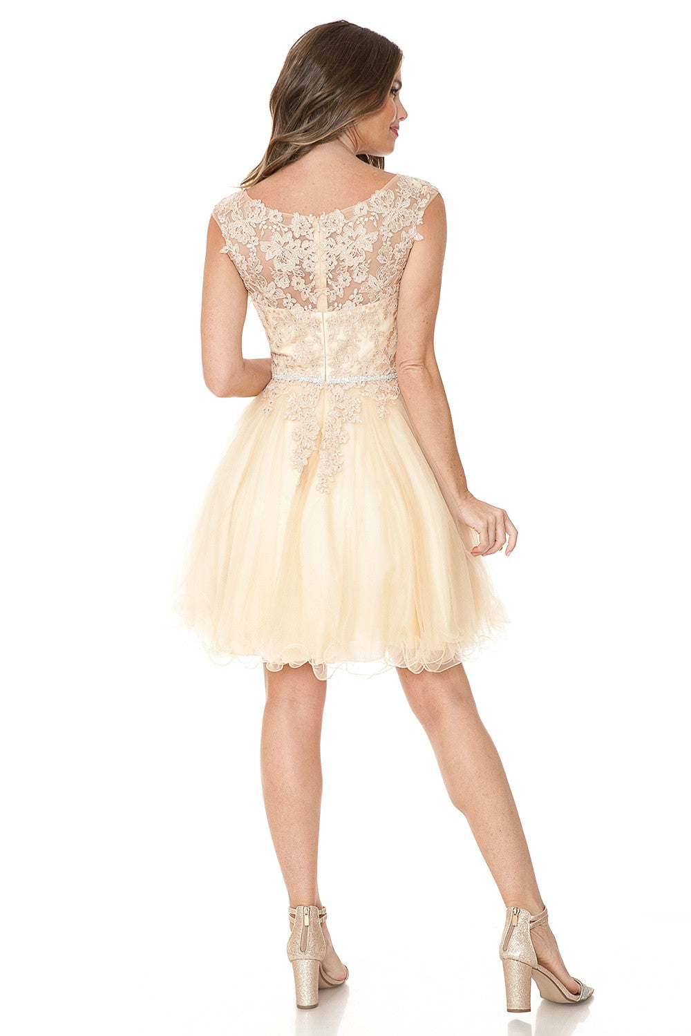 Sweetheart Embroidered Embellished Short Dress