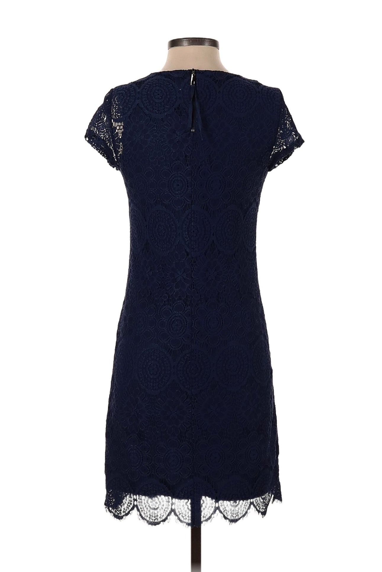 Navy Lace Shift Dress