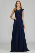 Chiffon Long Flowing Dress Embellished Top