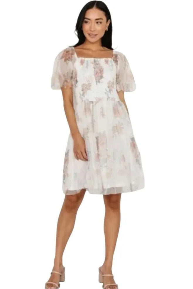 Baltic Born Tivoli Short Navy Printed Dress